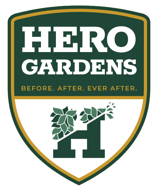 Hero Gardens shield: Before. After. Ever After.